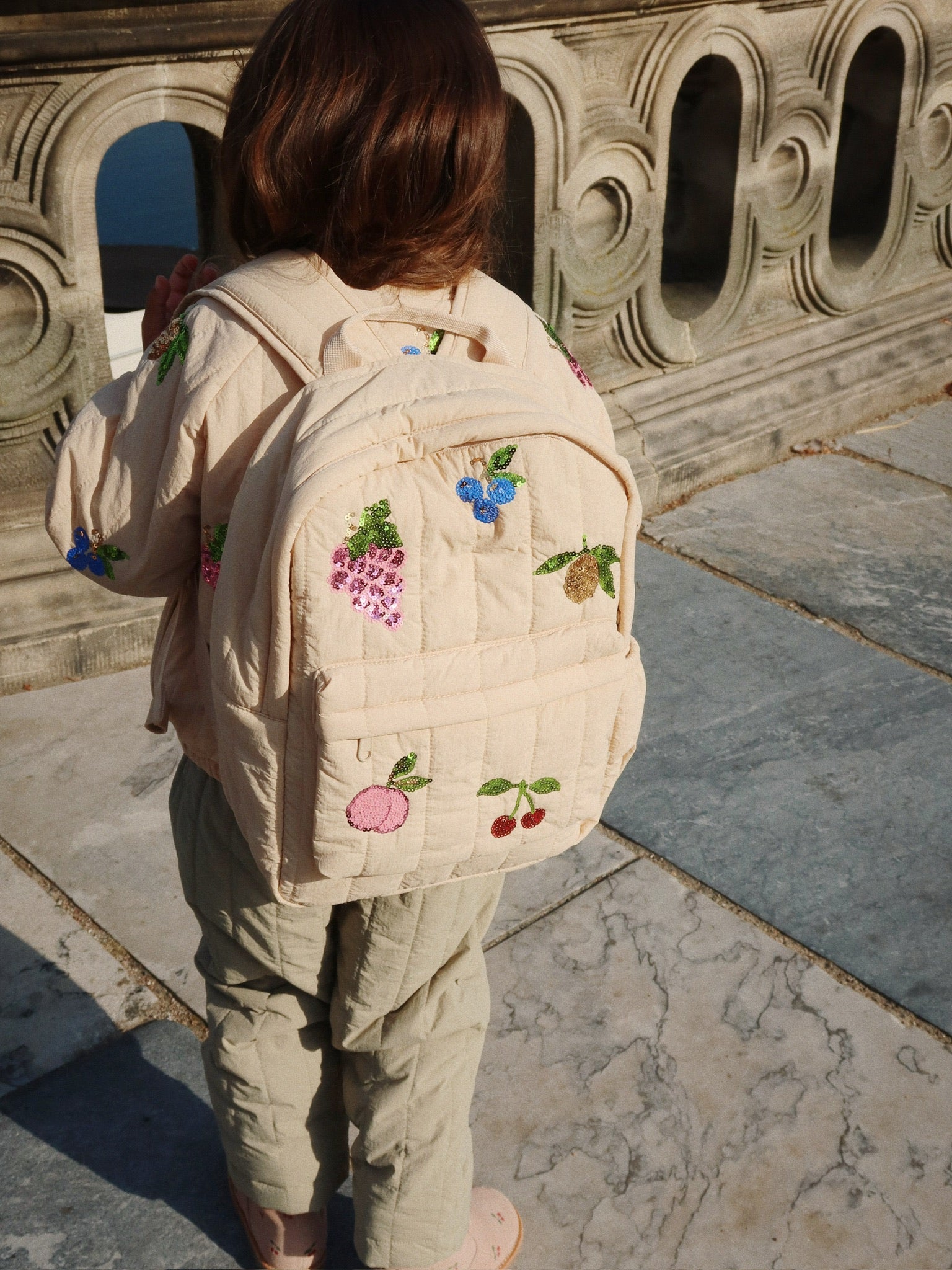 Konges Slojd Konges Slojd Juno Quilted Sequin Backpack Rugzak Midi - Frappe - Decomusy