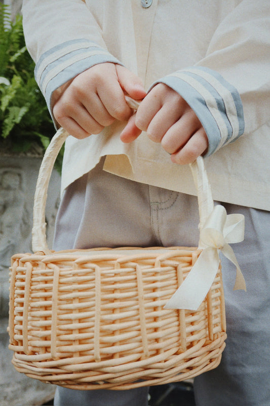 Konges Slojd Konges Slojd Rieten Mandje Celebration Basket - Eggnog - Decomusy