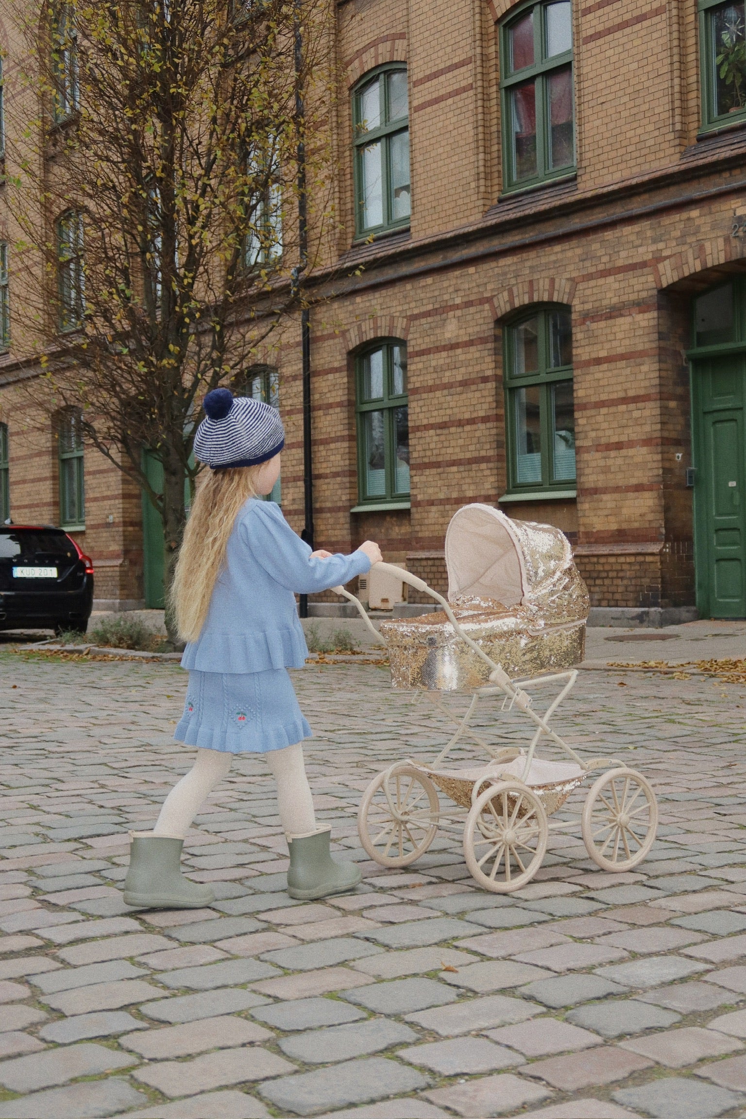 Konges Slojd Konges Sløjd Sparkly Doll Pram Vintage - Poppenwagen - Cherry - Decomusy