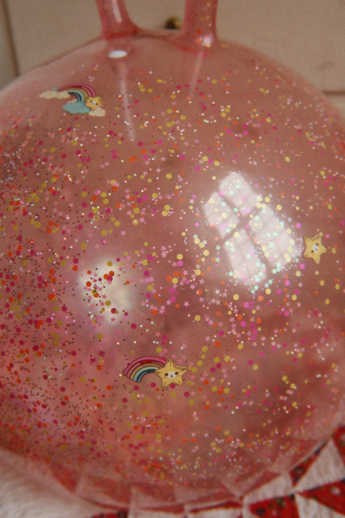 Konges Slojd Glitter Jump Ball - Skippybal - Springbal - Ø50cm - Rainbow