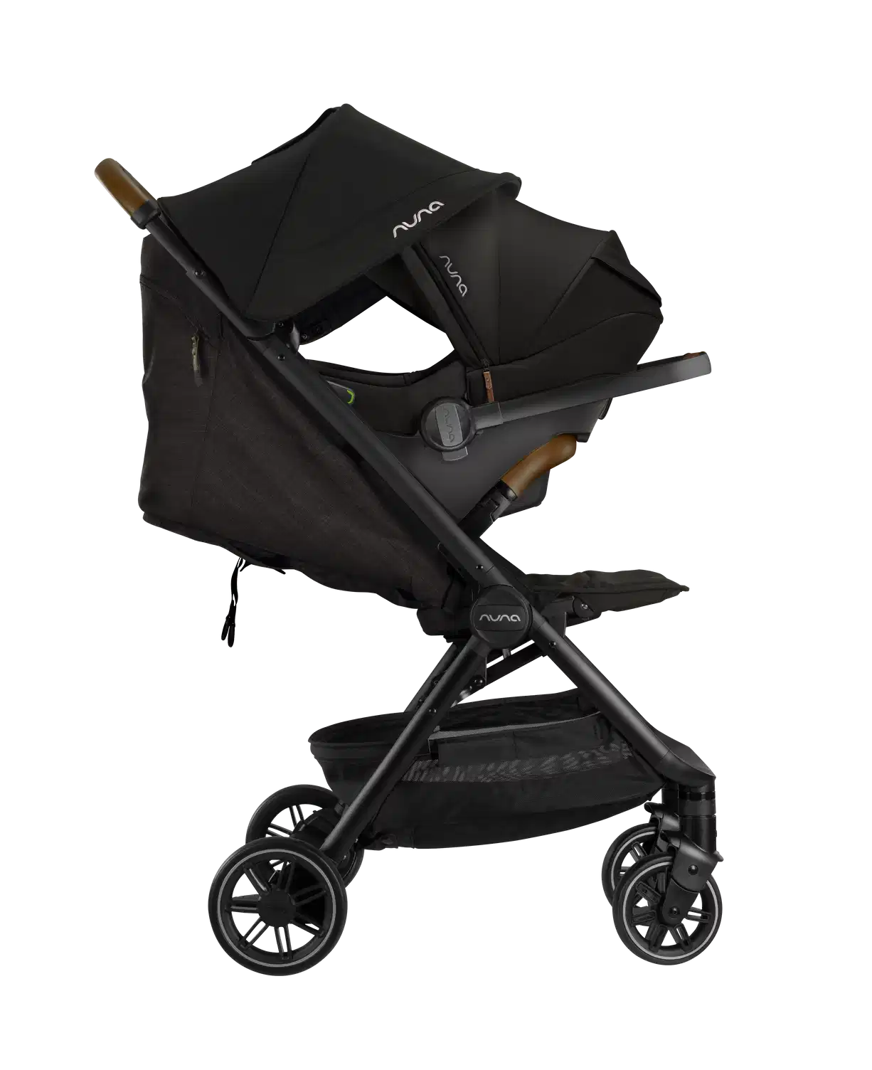 Nuna Nuna TRVL Kinderwagen Buggy Caviar incl. regenhoes en draagtas - Decomusy