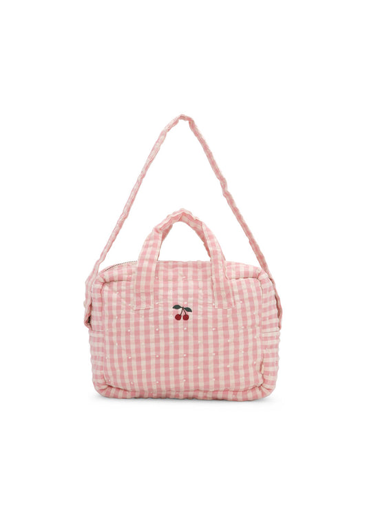 Konges Slojd Konges Sløjd Doll Bag Poppen Luiertas - Powder Pink Check - Decomusy