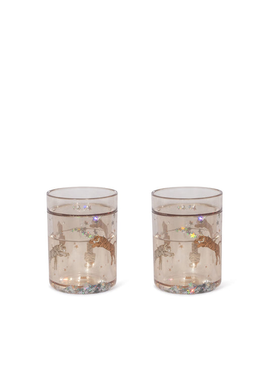 Konges Slojd Konges Sløjd 2-pack Glitter Cups Drinkbekers - Roar - Decomusy