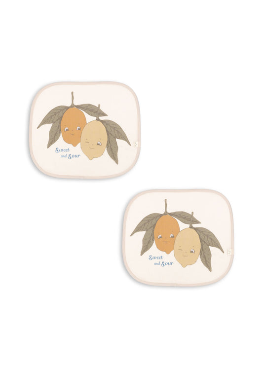 Konges Slojd Konges Slojd 2 Pak Auto Zonnescherm - Ciao Limone - Decomusy