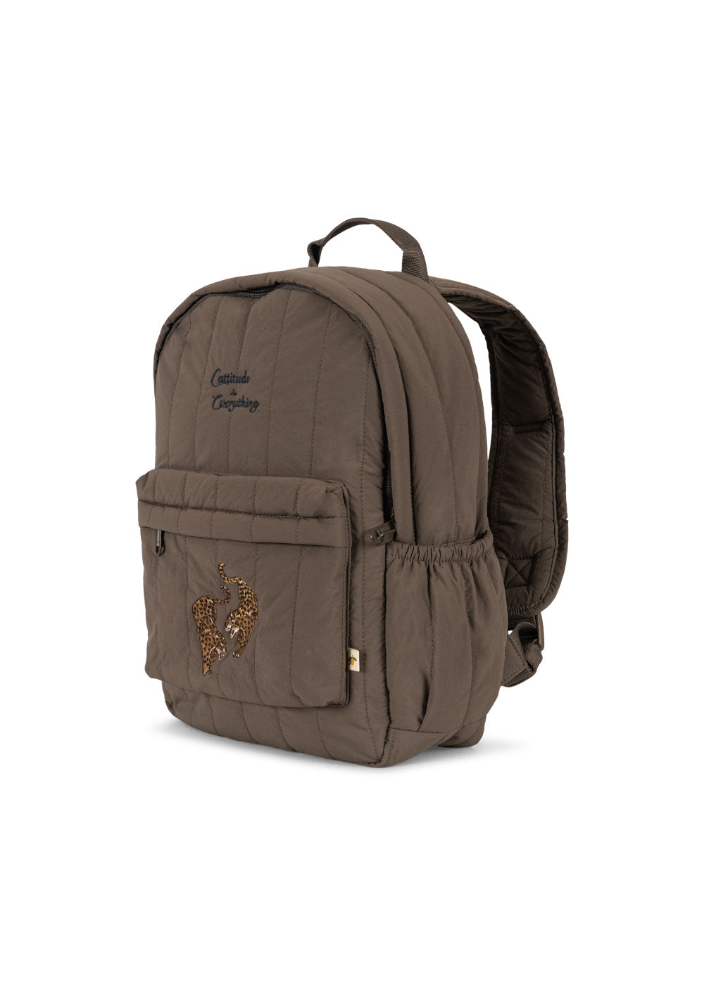 Konges Slojd Konges Slojd Juno Quilted Backpack Rugzak Midi - Walnut - Decomusy