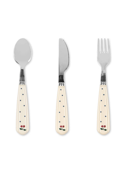 Konges Slojd Konges Slojd Bestek - Cutlery Set - Navy Dot - Decomusy