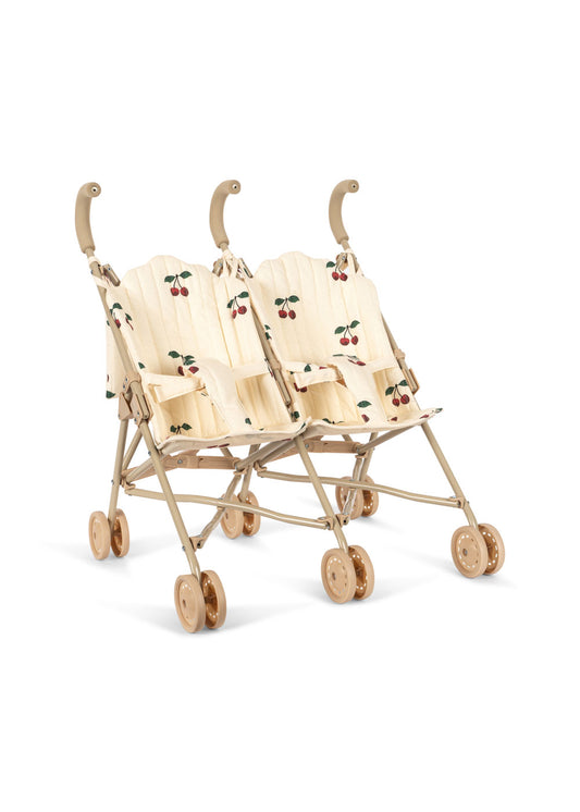 Konges Slojd Konges Sløjd Twin Doll Stroller - Tweeling Poppenwagen - Ma Grande Cerise - Decomusy