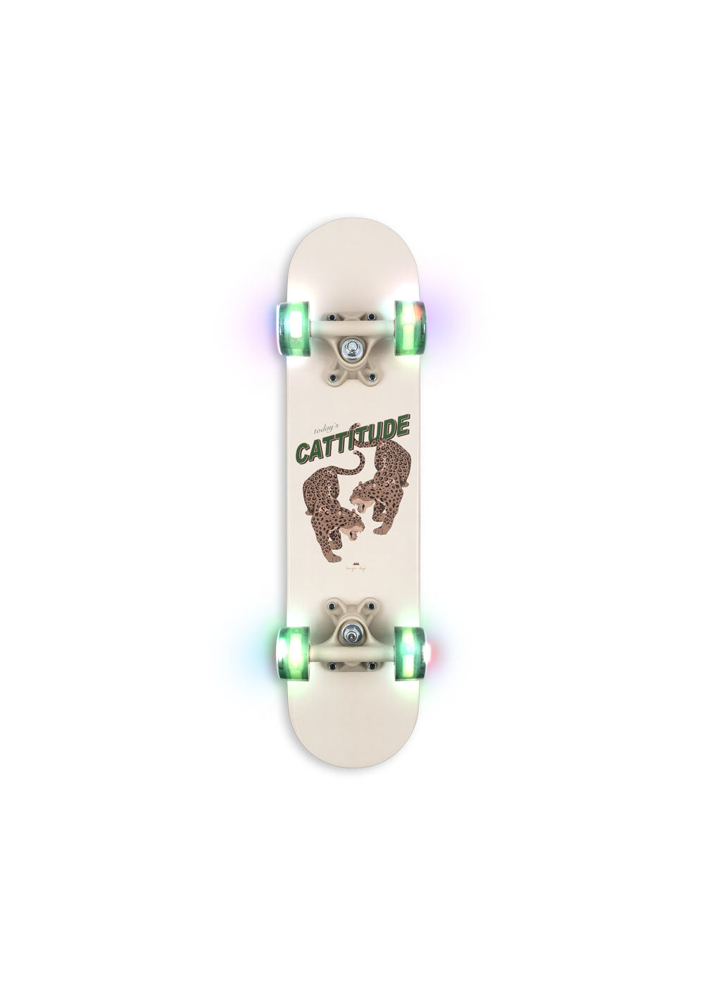 Konges Slojd Konges Slojd Skateboard met verlichte wielen - 38x29x36 - Cattitude - Decomusy