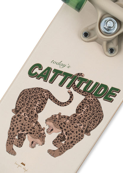 Konges Slojd Konges Slojd Skateboard met verlichte wielen - 38x29x36 - Cattitude - Decomusy