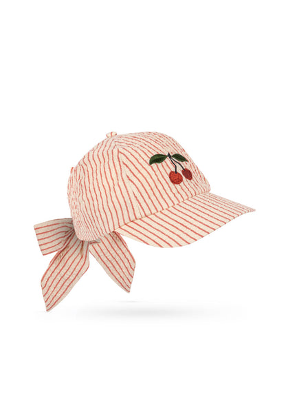 Konges Slojd Konges Slojd Ellie Bow Cap Amour Stripe 2-4 jaar - Decomusy