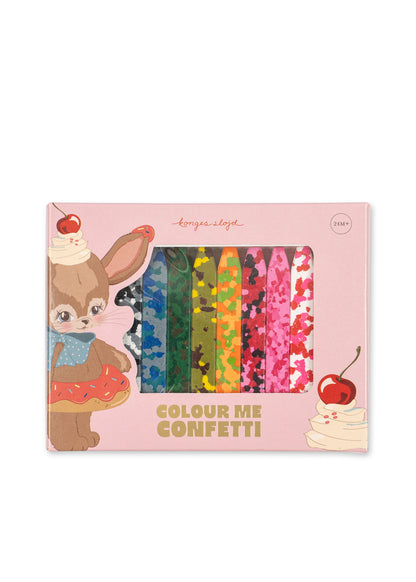 Konges Slojd Waskrijtjes Confetti Crayons - Bunny