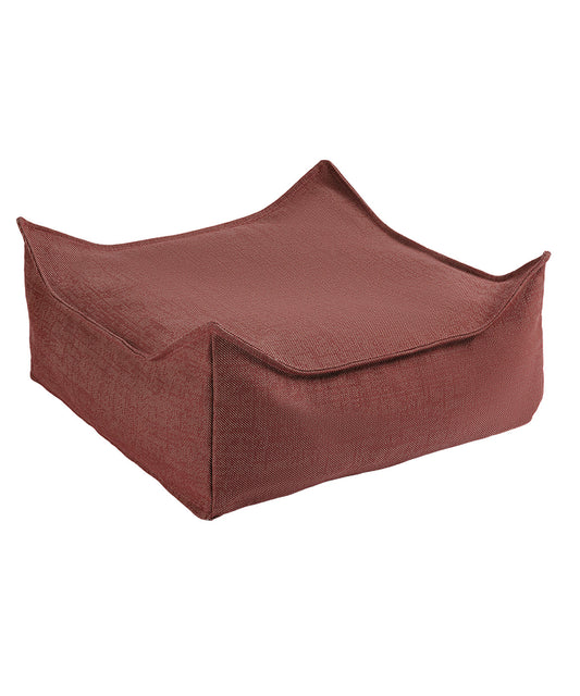 Wigiwama Wigiwama Pouffe Square Ottoman Outdoor - Pomegranate - Decomusy