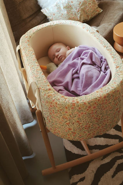 Charlie Crane KUKO Moses Basket - Mushie Pastel Bloom