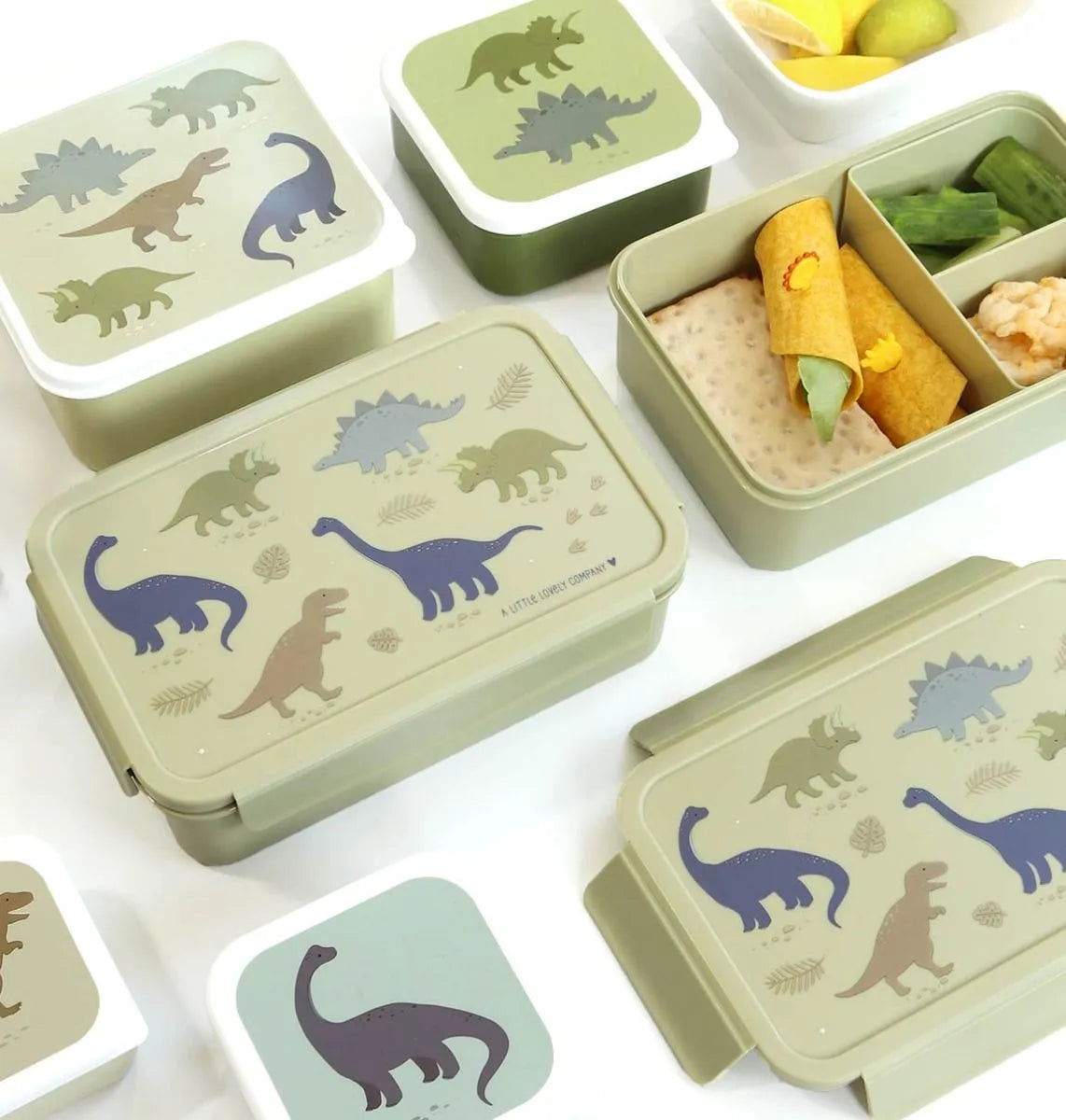 A Little Lovely Company A Little Lovely Company Bento Lunchbox Dinosaurussen - Decomusy