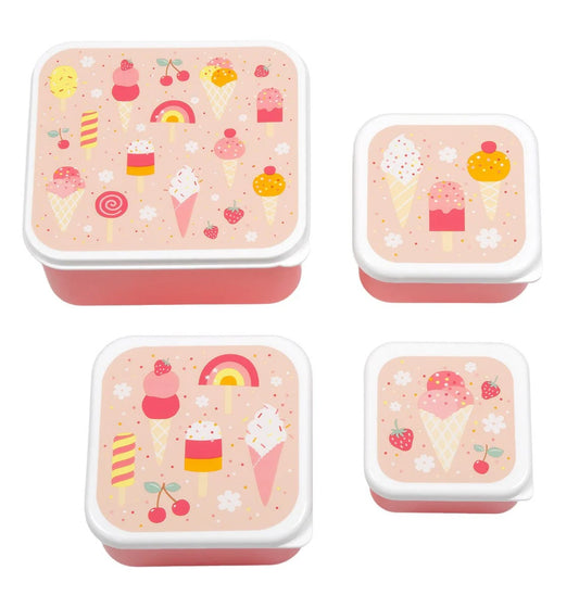 A Little Lovely Company A Little Lovely Company Lunch & Snackbox Set Ice Cream - Decomusy