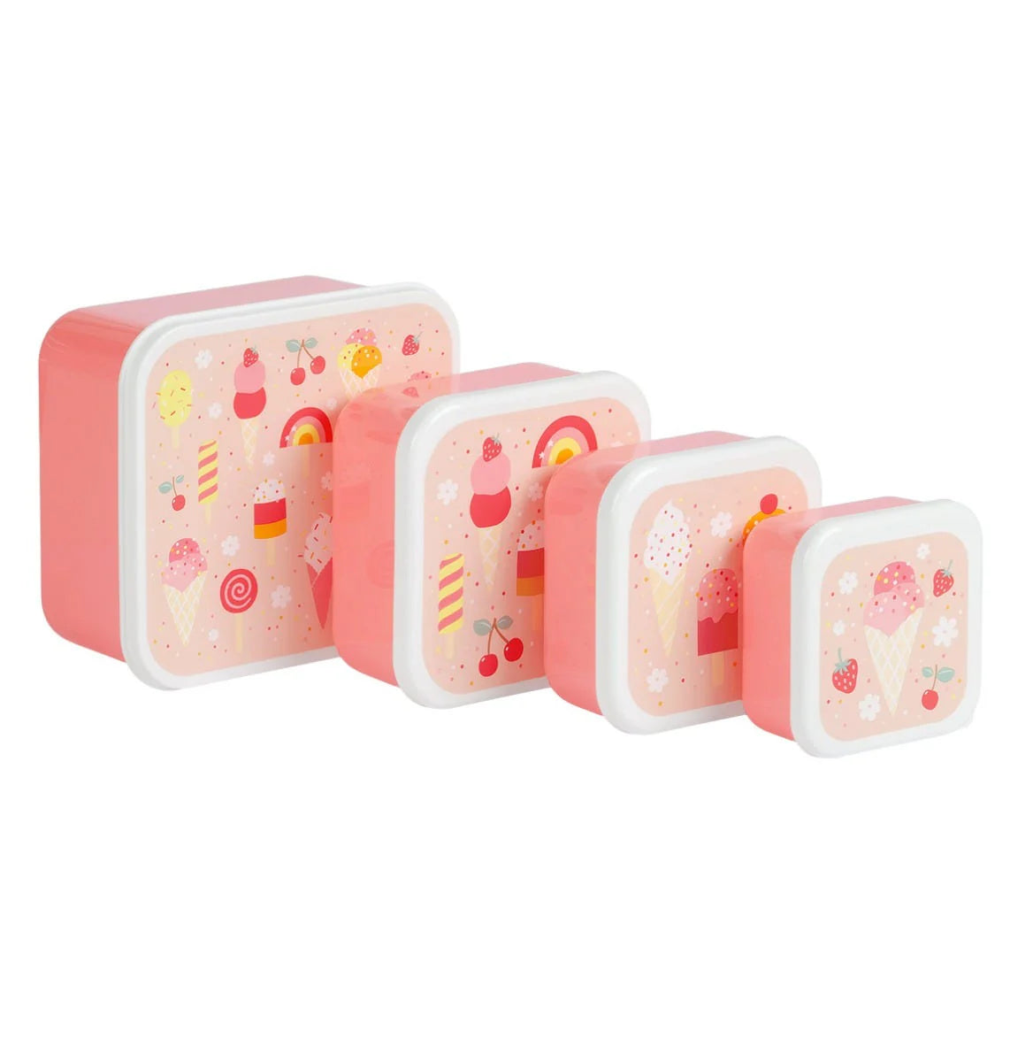 A Little Lovely Company A Little Lovely Company Lunch & Snackbox Set Ice Cream - Decomusy