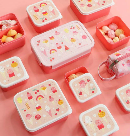 A Little Lovely Company A Little Lovely Company Lunch & Snackbox Set Ice Cream - Decomusy