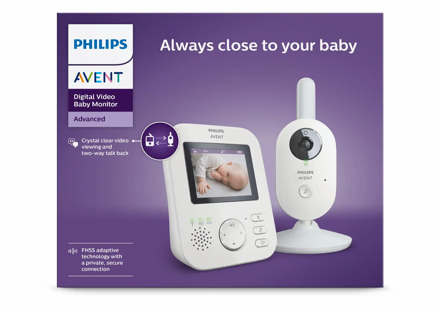 Philips Avent Philips Avent Videobabyfoon SCD833/26 - Decomusy