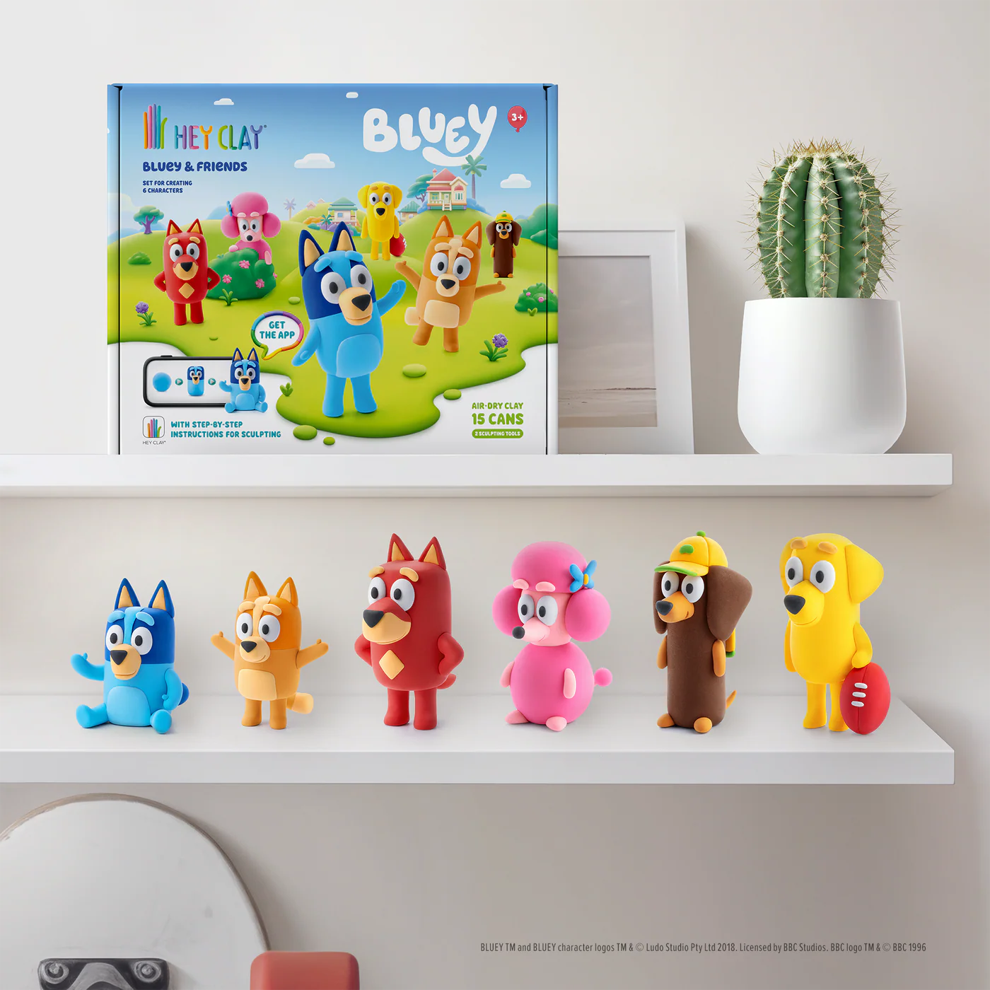 Hey Clay Hey Clay boetseerklei Bluey & Friends - LIMITED EDITION - 15 pack - Decomusy