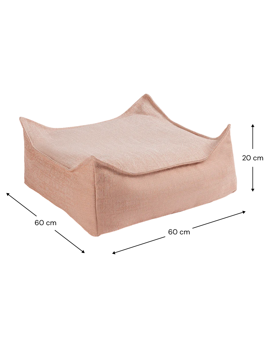Wigiwama Wigiwama Pouffe Square Ottoman Outdoor - Seashell - Decomusy
