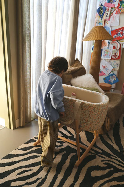 Charlie Crane KUKO Moses Basket - Mushie Pastel Bloom