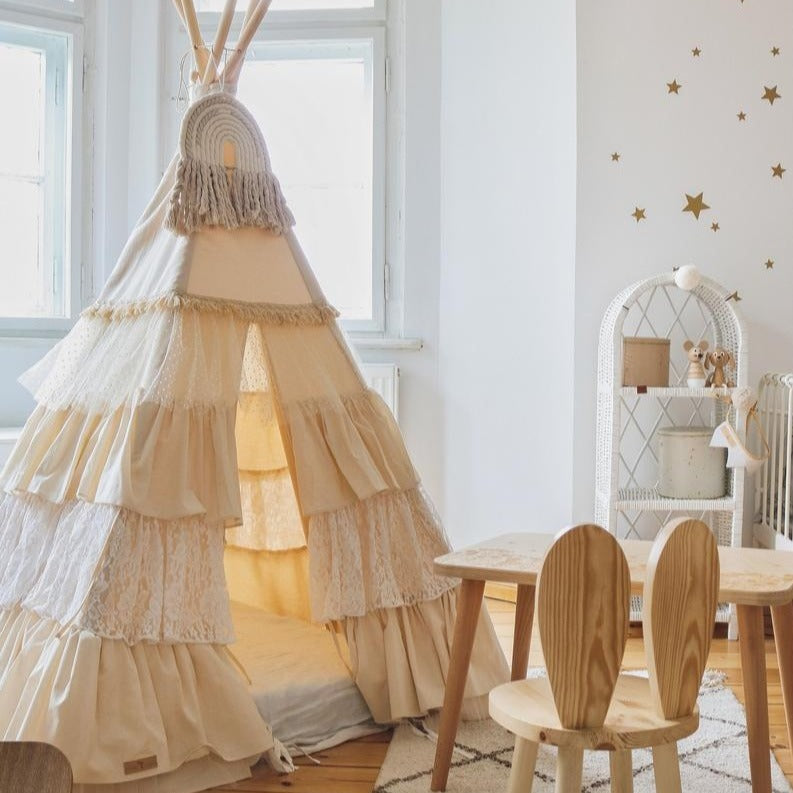 tipi tent Tipi Tent met Franjes "Shabby Chic" - Decomusy