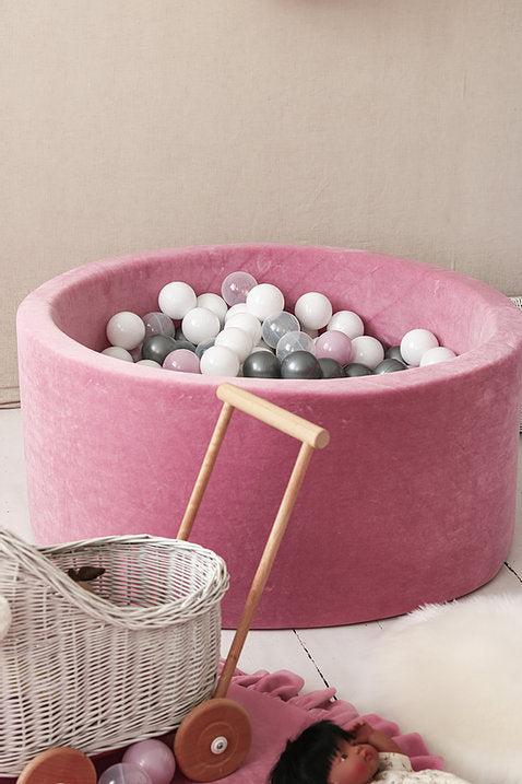 ballenbad Ballenbad Soft Velvet "Raspberry Pink" 90x40cm - Decomusy