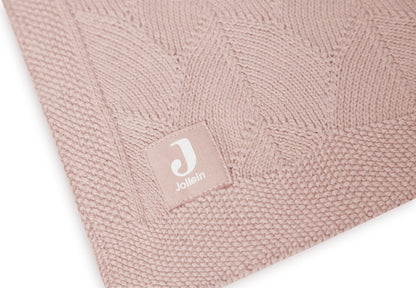 Jollein Jollein Deken Wieg 75x100cm Shell Knit Wild Rose - Decomusy