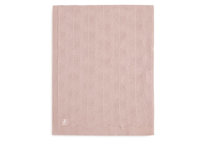 Jollein Jollein Deken Wieg 75x100cm Shell Knit Wild Rose - Decomusy