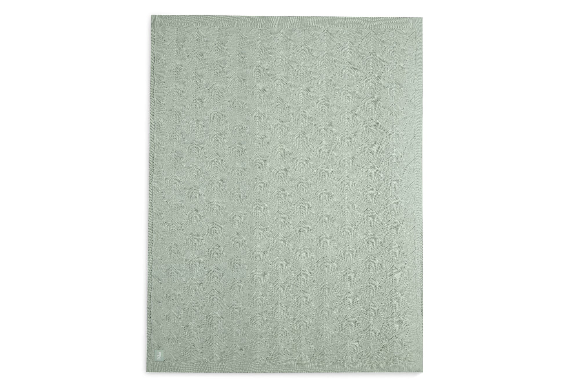 Jollein Jollein Deken Wieg 75x100cm Shell Knit Sea Foam - Decomusy