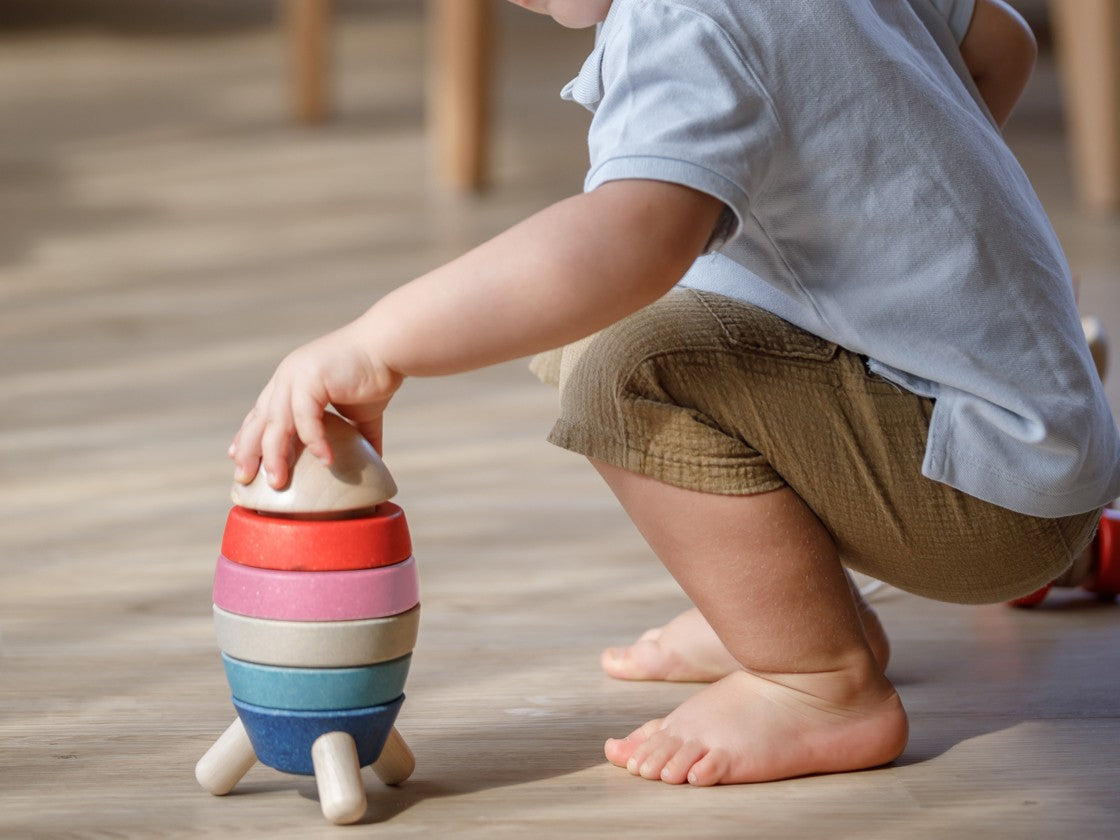 Plan Toys Plan Toys Houten Stapeltoren Raket - Decomusy
