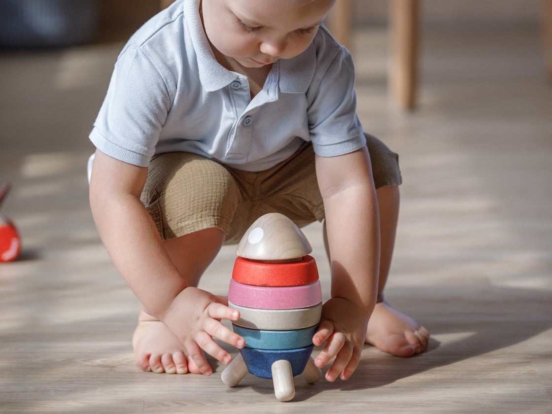 Plan Toys Plan Toys Houten Stapeltoren Raket - Decomusy