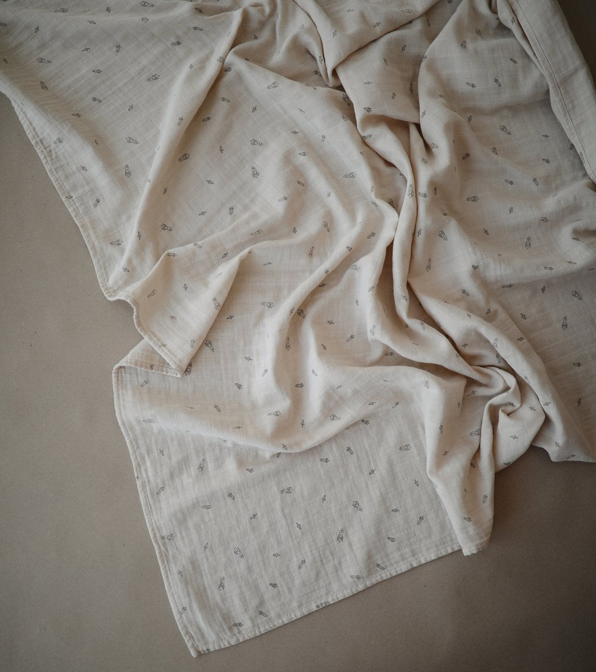 Mushie Mushie Hydrofiele doek - Swaddle "Rocket Ship" - Decomusy