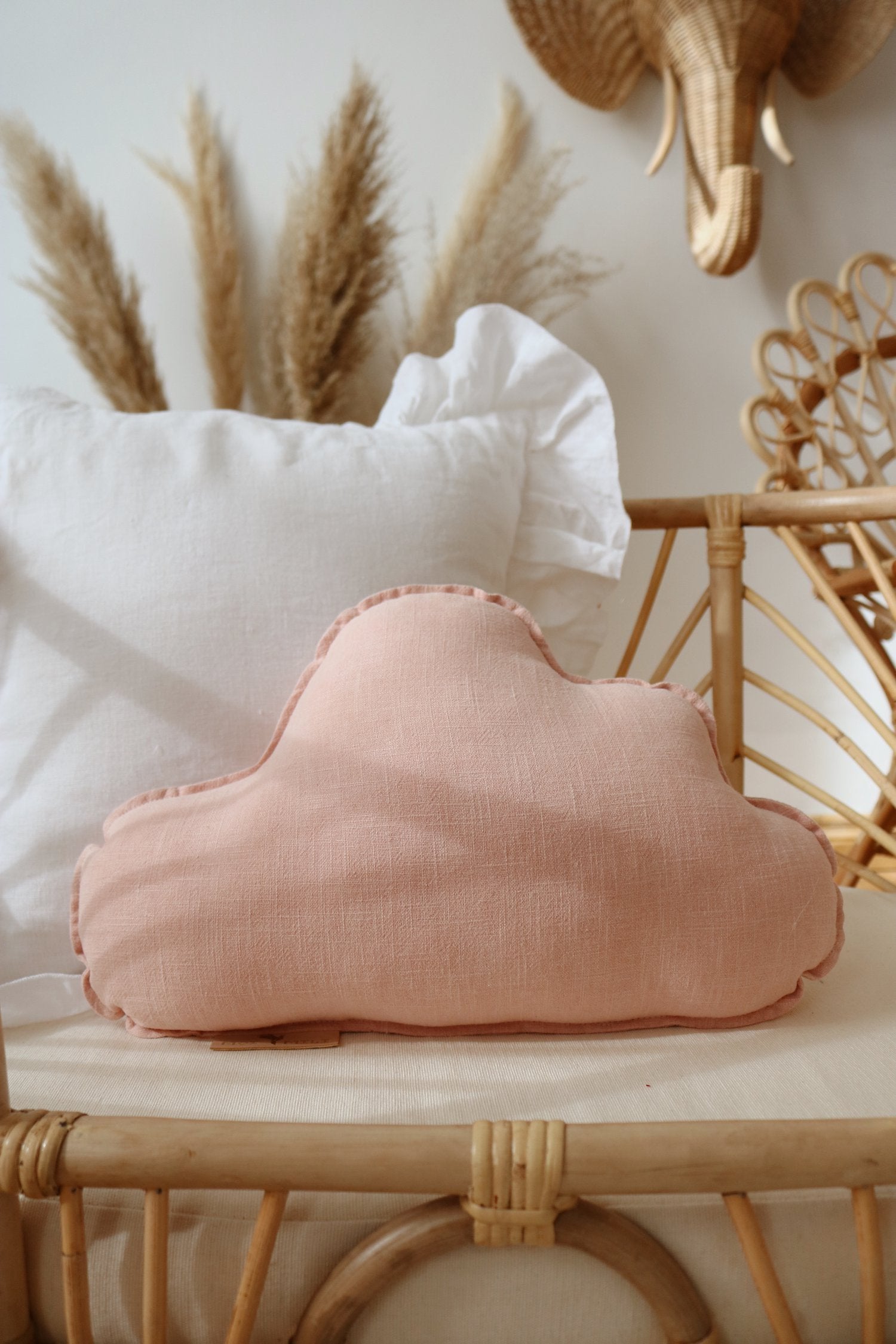 sierkussen Linnen Sierkussen Cloud "Light Pink" - Decomusy