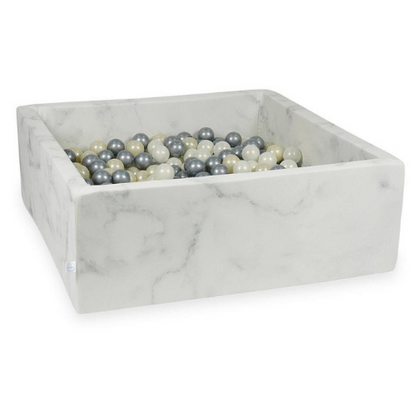 Moje. Moje Ballenbad Vierkant "Marble" 110 x 110 x 40 cm - Decomusy