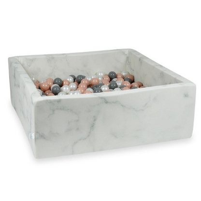 Moje. Moje Ballenbad Vierkant "Marble" 110 x 110 x 40 cm - Decomusy