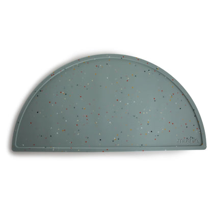 Mushie Mushie Silicone Placemat "Cambridge Blue Confetti" - Decomusy