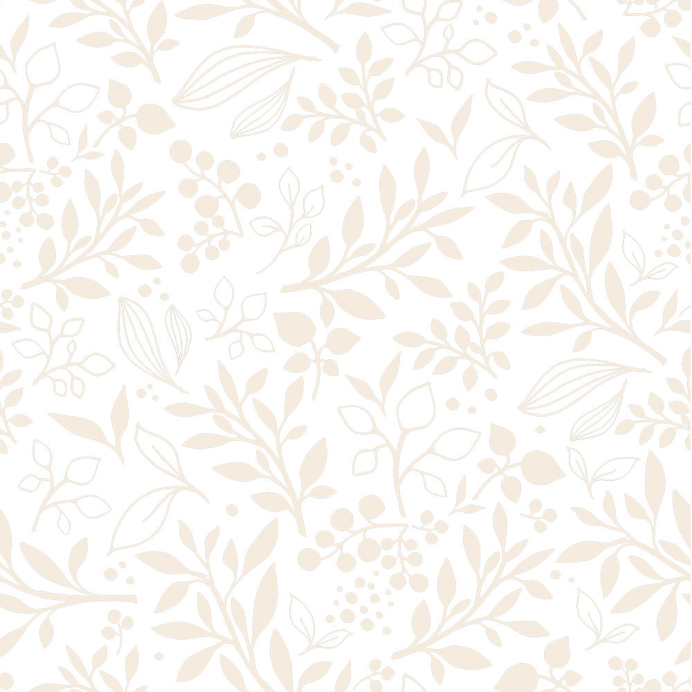 Dekornik Dekornik Behang Simple "Subtle Flowers Beige" - Decomusy