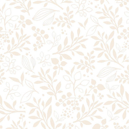 Dekornik Dekornik Behang Simple "Subtle Flowers Beige" - Decomusy