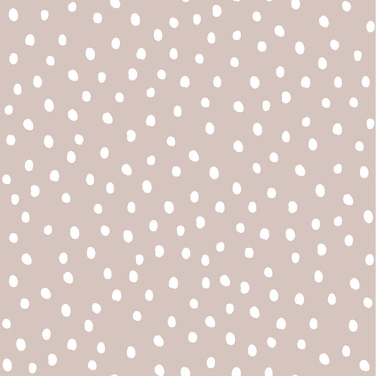 Dekornik Dekornik Behang Simple "Irregular Dots Powder Pink White" - Decomusy