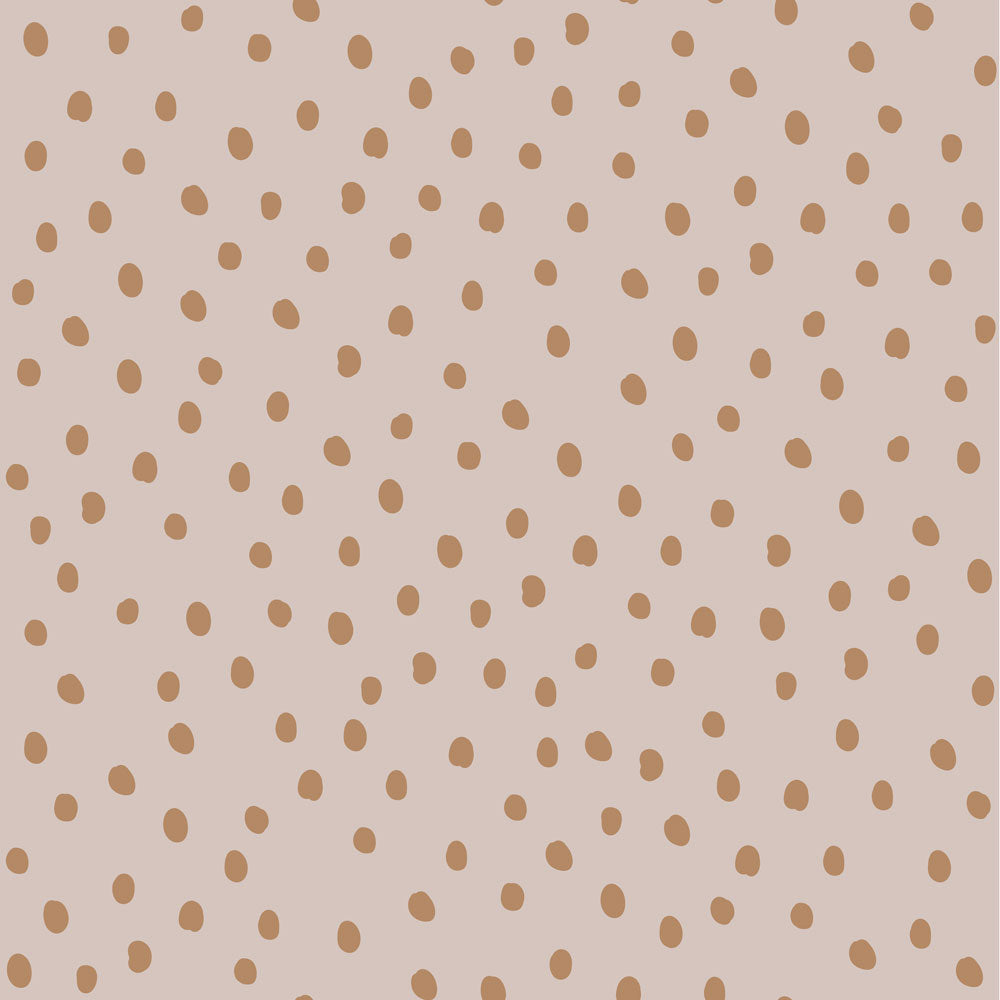Dekornik Dekornik Behang Simple "Irregular Dots Powder Pink Cinnamon" - Decomusy