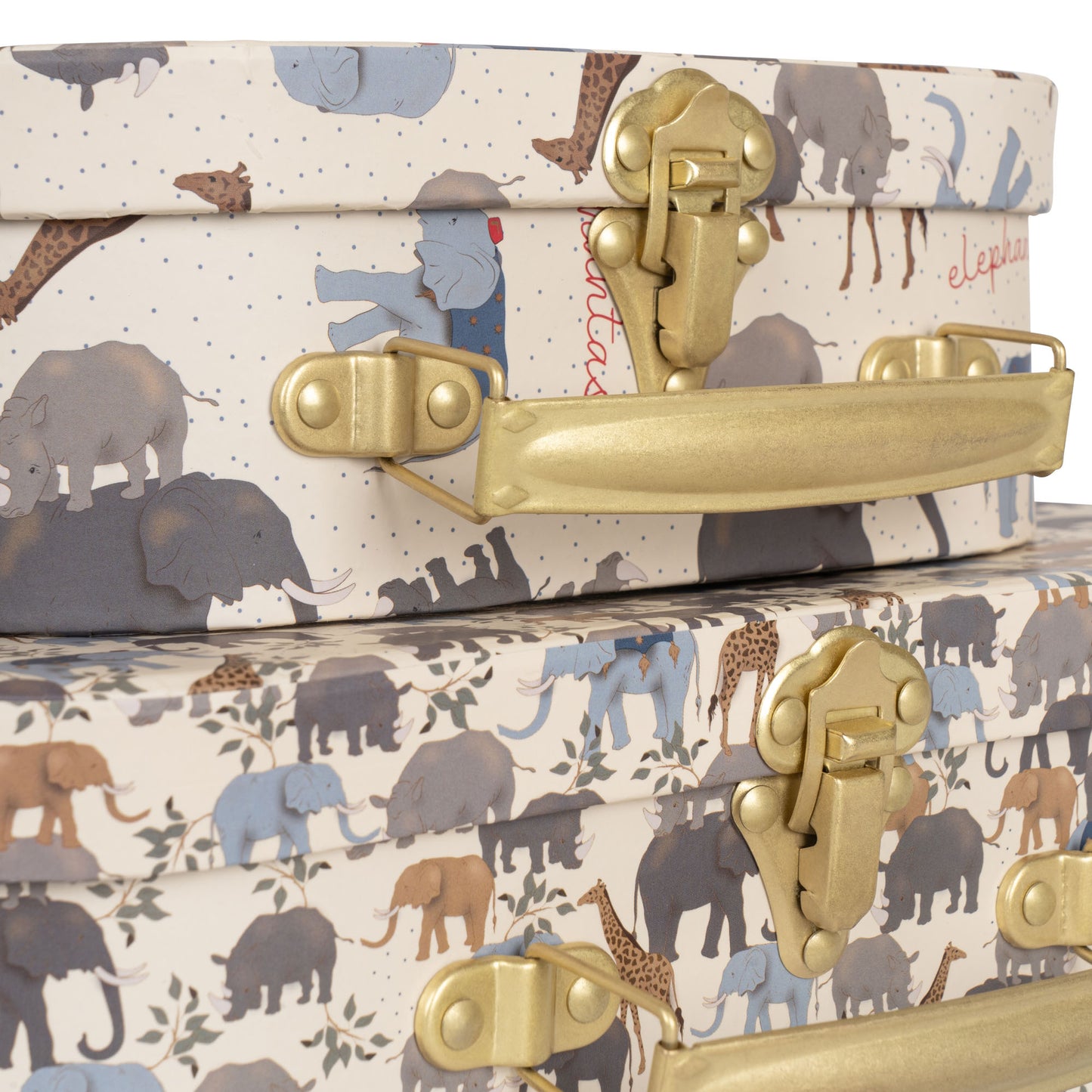 Konges Slojd Konges Sløjd Set van 2 Koffertjes - Safari / Elephantastic - Decomusy