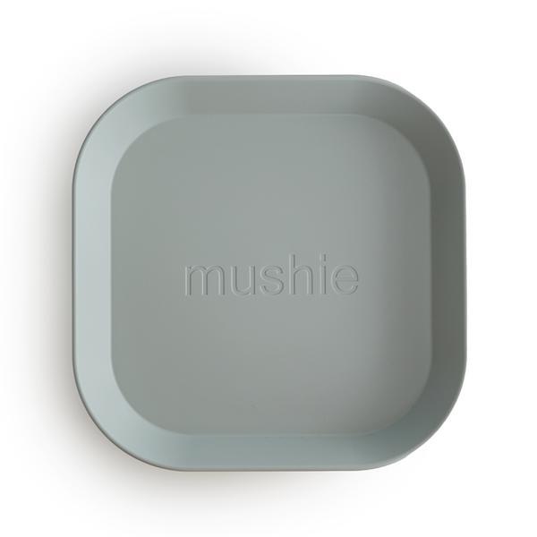 Mushie Mushie Bordjes Vierkant Sage 2-pack - Decomusy