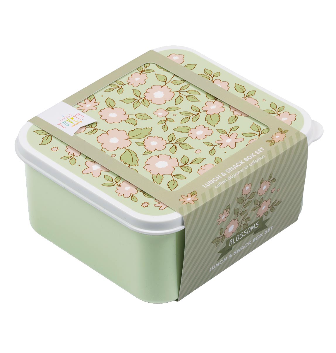 A Little Lovely Company A Little Lovely Company Lunch & Snackbox Set Bloesems - Decomusy