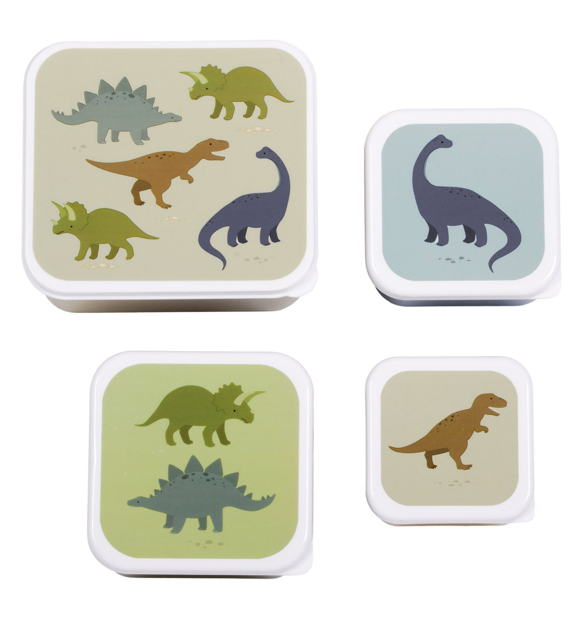 A Little Lovely Company A Little Lovely Company Lunch & Snackbox Set Dinosaurs - Decomusy