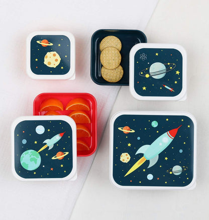 A Little Lovely Company A Little Lovely Company Lunch & Snackbox Set Space - Decomusy