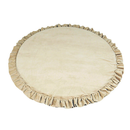 Moje. Moje Speelmat met Ruches Soft Velvet 100cm "Beige" - Decomusy