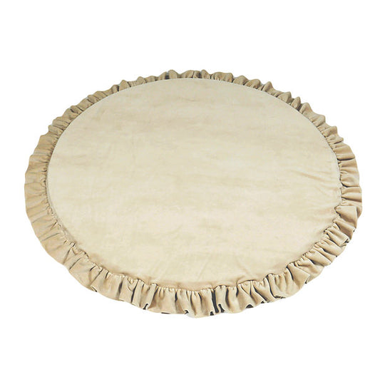 Moje. Moje Speelmat met Ruches Soft Velvet 100cm "Beige" - Decomusy