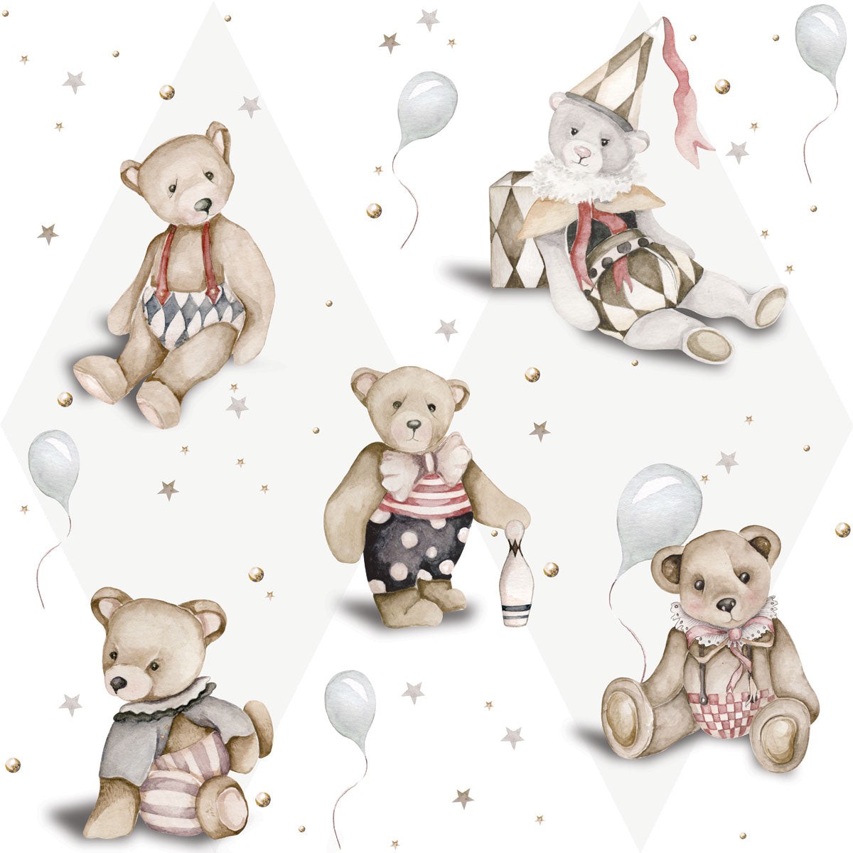 Dekornik Dekornik Behang "Teddy Bear French" - Decomusy