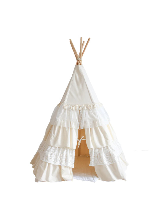 Moi Mili Moi Mili Tipi Tent met Franjes "Shabby Chic" - Decomusy